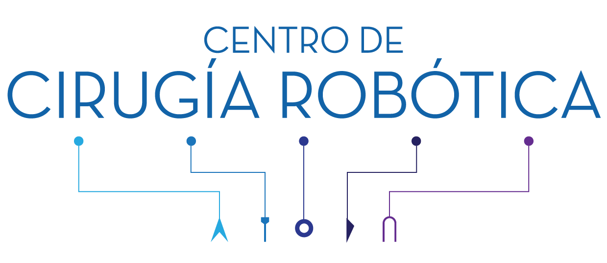 Logotipo del Centro de Cirugía Robótica en letras color azul