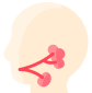 Icono de una cabeza humana, resaltando con rojo la zona de la garganta y vías respiratorias