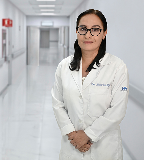 Es la foto de perfil de una pediatra en Morelia de Hospital Angeles Morelia.