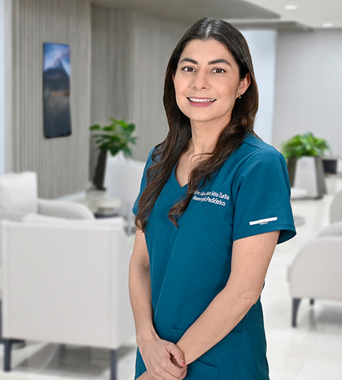 Es la foto de perfil de una pediátra y neuróloga pediátrica en Puebla de Hospital Angeles Puebla.