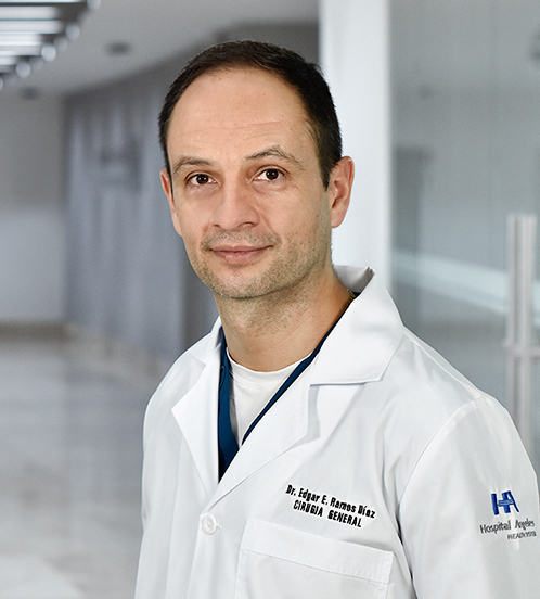 Es la foto de perfil de un cirujano general en Huixquilucan de Hospital Angeles Lomas.