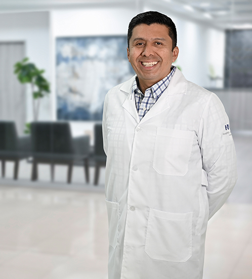 This is the profile photo of a nephrologist and internist at  Hospital Angeles Acoxpa in México City.