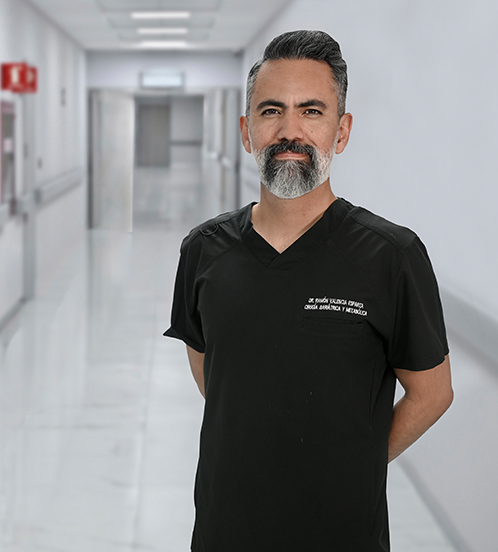 Es la foto de perfil de un gastrocirujano y cirujano general en Morelia de Hospital Angeles.