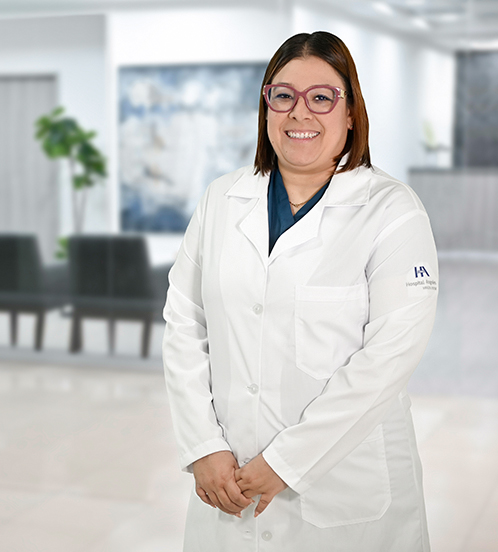 Es la foto de perfil de una endocrinóloga en Ciudad de México de Hospital Angeles Acoxpa.