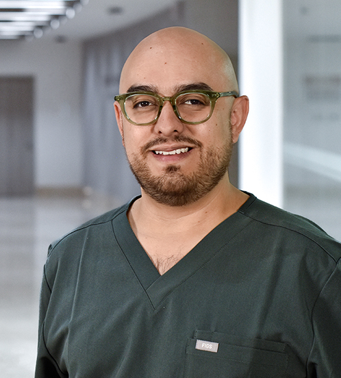 Es la foto de perfil de un cirujano general en Huixquilucan de Hospital Angeles Lomas.