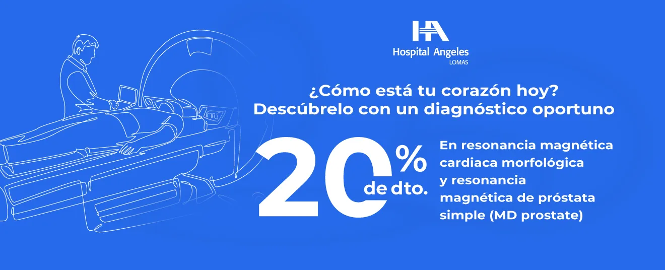 Paciente dentro de un resonador durante un estudio de resonancia magnética realizado por médico especialista en Hospital Angeles Lomas. 