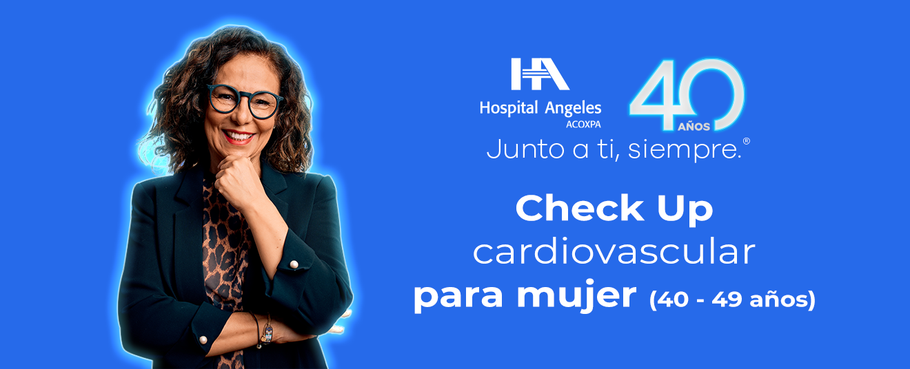A woman aged 40 to 49 smiling after undergoing a cardiovascular checkup that included blood biometrics and a cardiological evaluation. 

